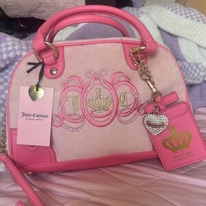 Juicy Couture Pink Diamond Juicy Lovers Bowler Bag NWT